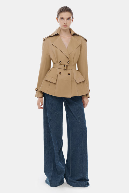 Adrienne V-Neck Cotton Jacket