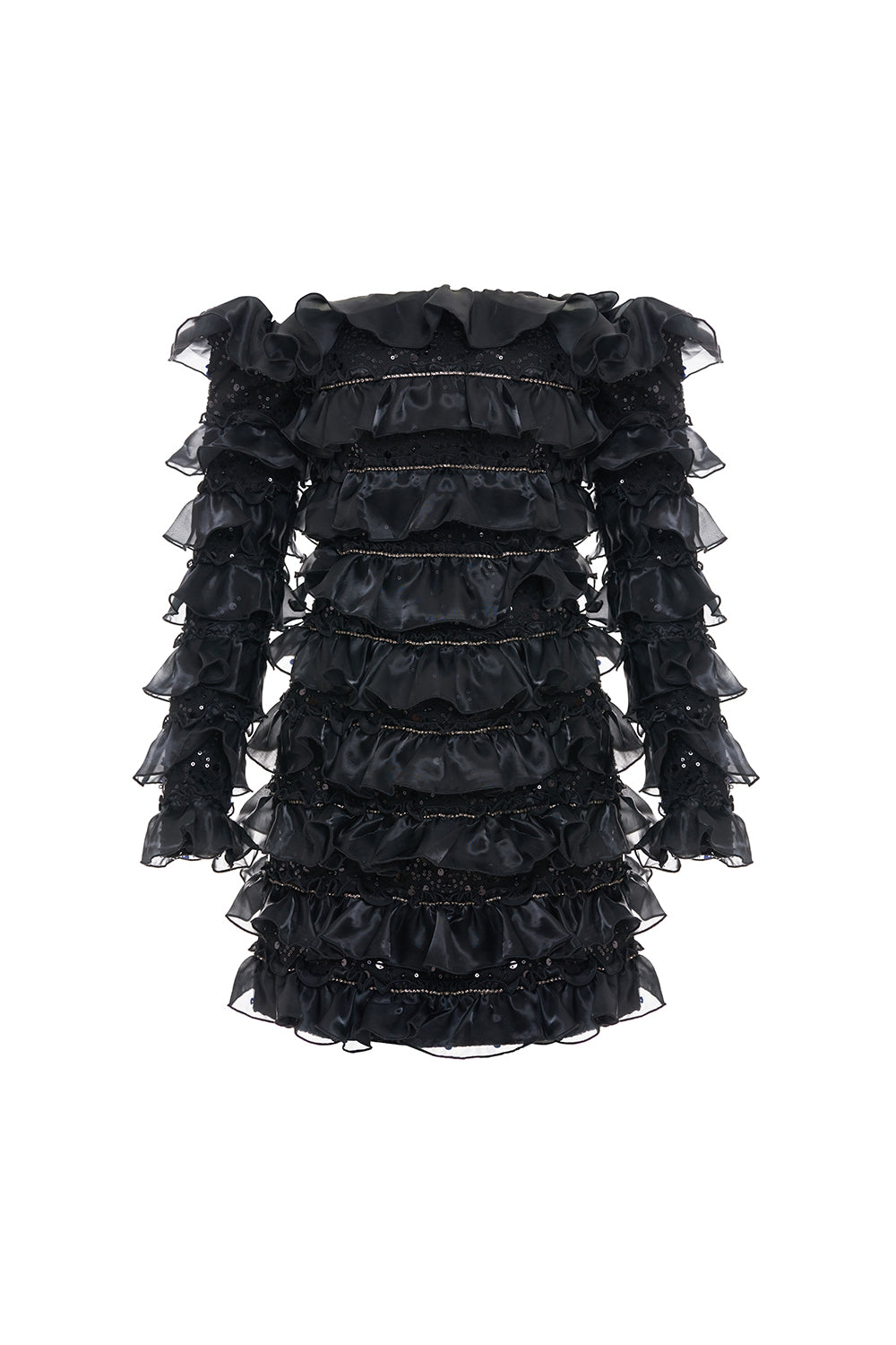 Women's Ophelia A-line Off-Shoulder Mesh Mini Dress S/M/L/Customize Black/White/Cream MEAN BLVD Women's Ophelia A-line Off-Shoulder Mesh Mini Dress S/M/L/Customize Black/White/Cream MEAN BLVD