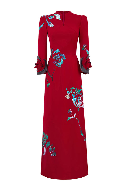 Skylar Rose A-line Side Slit Twill Ankle Length Ao Dai