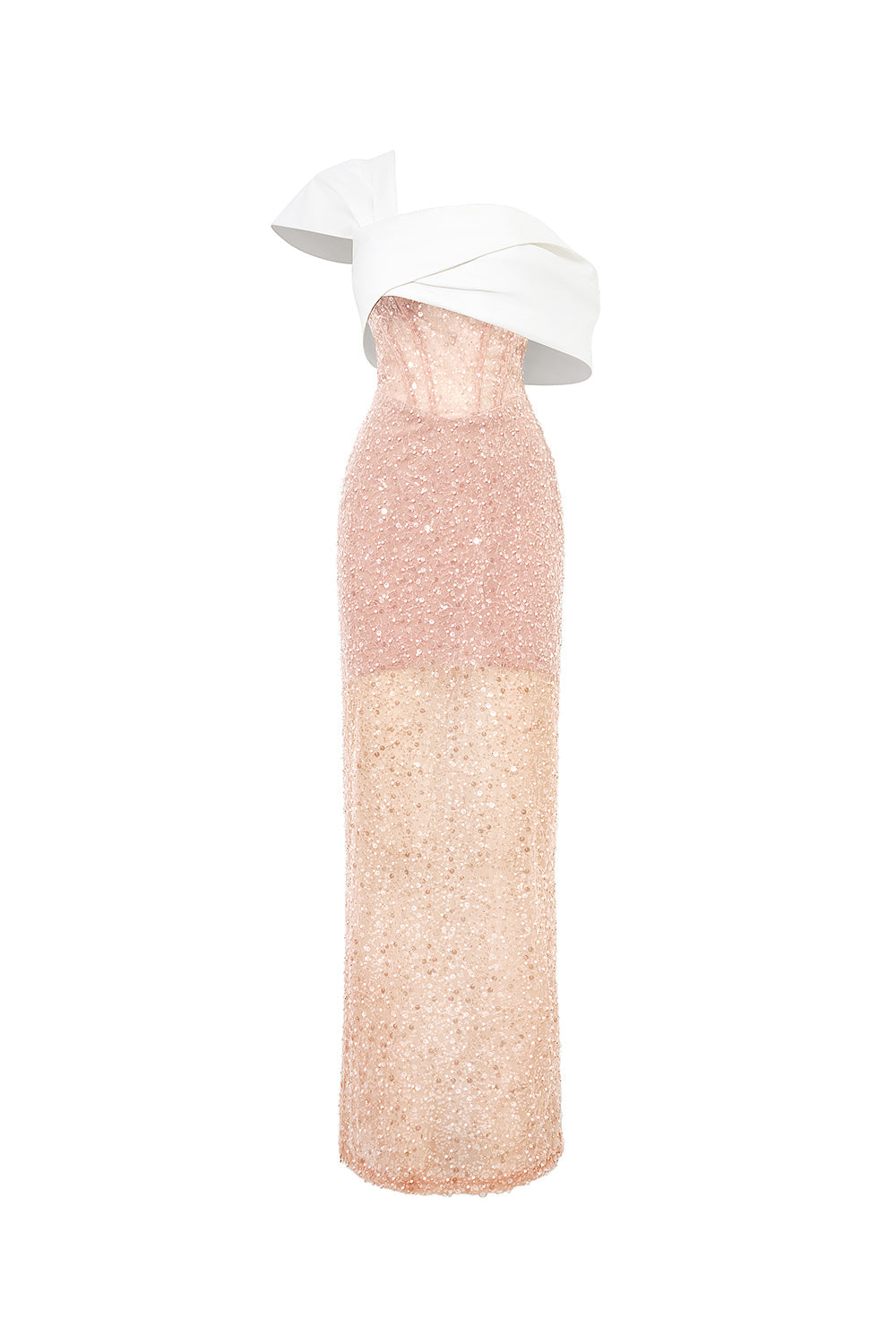Women's Meteor Sheath Sequin Mesh Lace Ankle Length Dress S/M/L/Customize Pink Nude Mean Blvd Pink Nude / S Women's Meteor Sheath Sequin Mesh Lace Ankle Length Dress S/M/L/Customize Pink Nude Mean Blvd Pink Nude / S