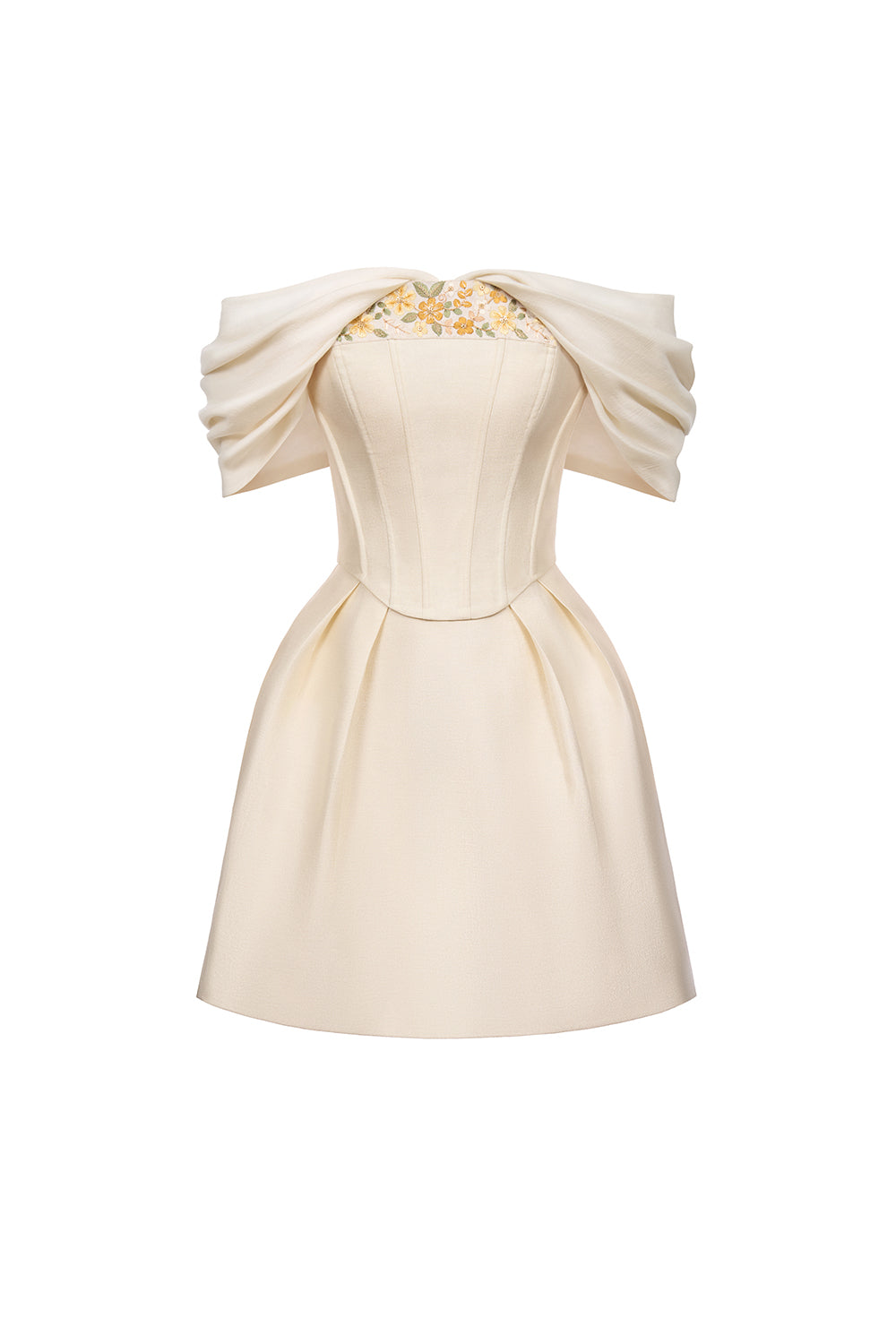 Women's Fanny A-line Off-Shoulder Polyester Mini Dress S/M/L/XL/Customize Beige MEAN BLVD Women's Fanny A-line Off-Shoulder Polyester Mini Dress S/M/L/XL/Customize Beige MEAN BLVD