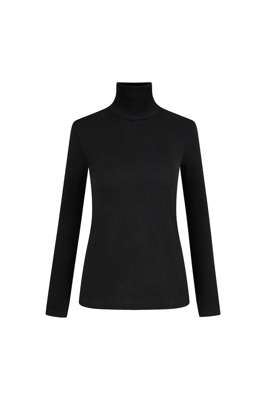 Grove Bodycon Turtle Neck Wool Blend Top