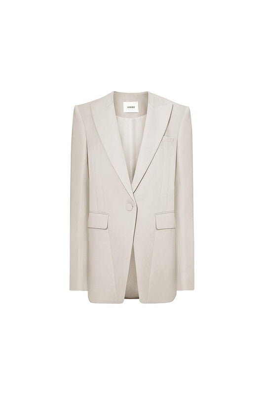 Crescent Straight Long Sleeved Polycotton Blazer