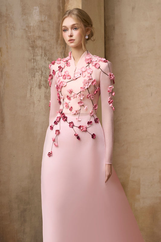 Victoire Applique Maxi Dress