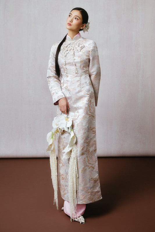 Tinh Ho Straight Brocade Pants