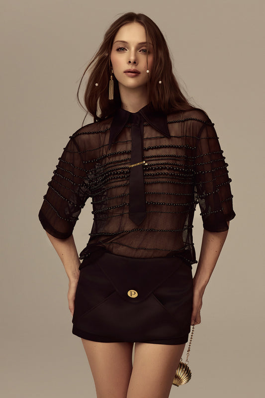 Marabel Straight Button Skirt