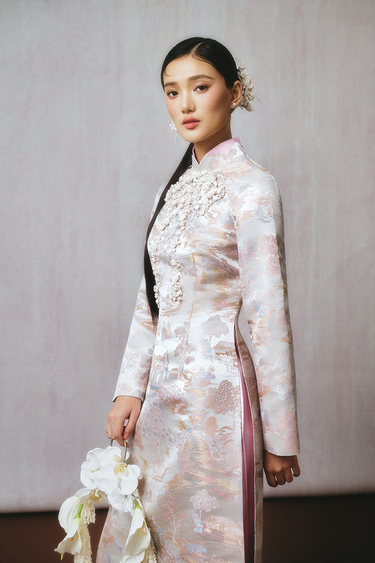 Tinh Ho Straight Brocade Pants