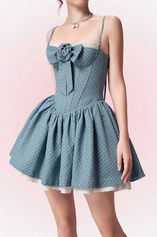 Lita Sweetheart Ribbon Mini Dress