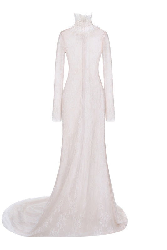 White Floral Lace Maxi Dress