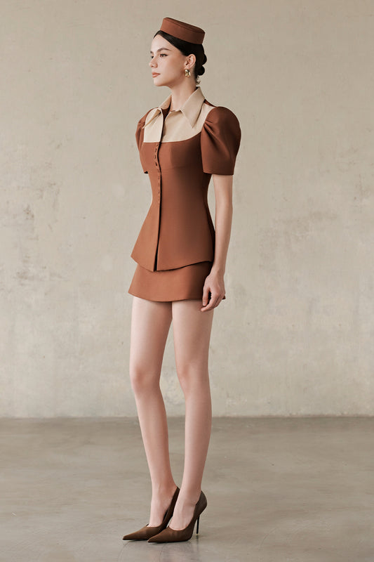 Celene Straight Cotton Skirt