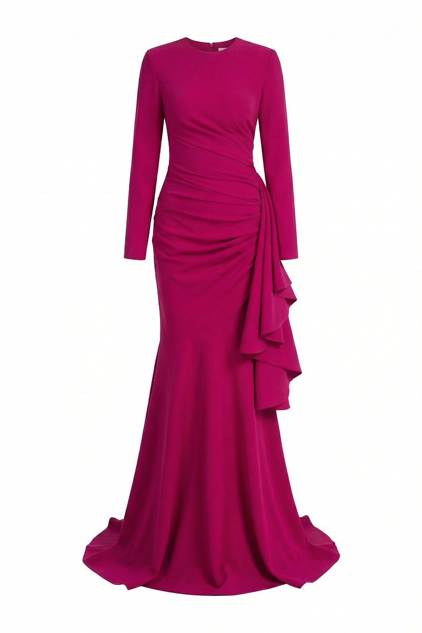 Women's Mia Mermaid Maxi Dress Fuchsia Rose XS/S/M/L/XL/XXL/3XL/Customize MEAN BLVD Fuchsia Rose / XXL