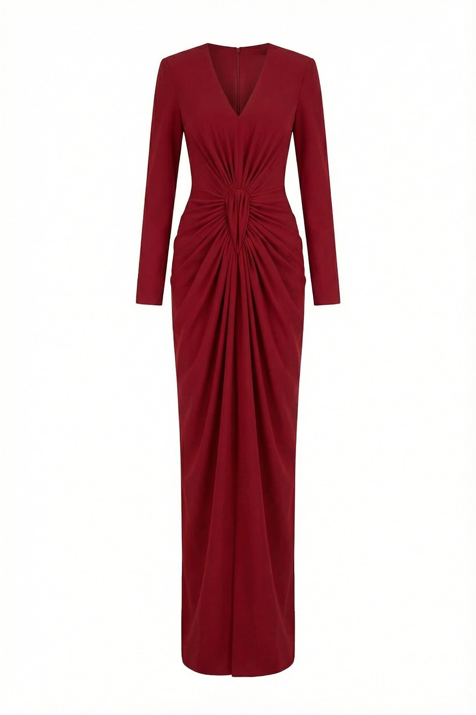 Women's Rhea Ruched Maxi Dress Bordeaux XS/S/M/L/XL/XXL/3XL/Customize MEAN BLVD, Bordeaux / XS Women's Rhea Ruched Maxi Dress Bordeaux XS/S/M/L/XL/XXL/3XL/Customize MEAN BLVD, Bordeaux / XS
