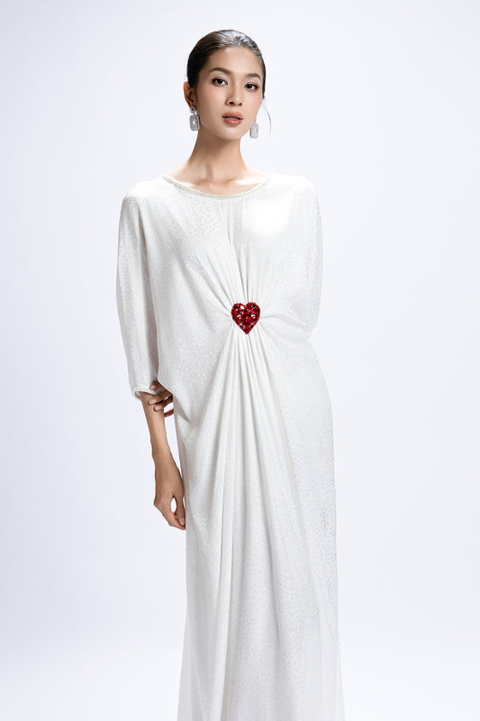 Ondine Round Neck Bead Maxi Dress