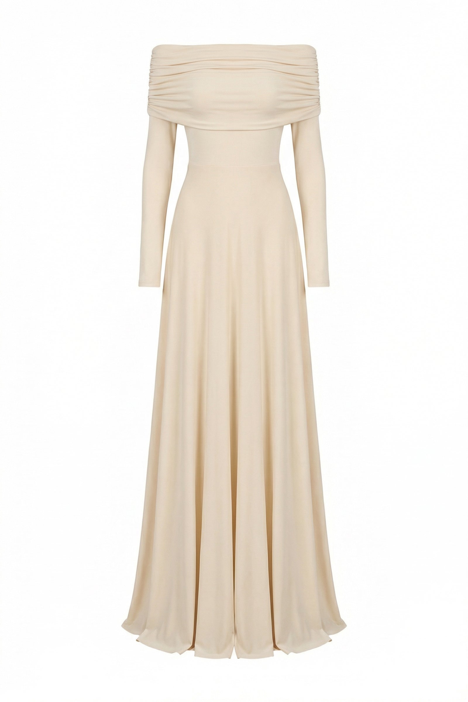 Women's Rae Off-Shoulder Maxi Dress Ivory Cream XS/S/M/L/XL/XXL/3XL/Customize MEAN BLVD Ivory Cream / XS
