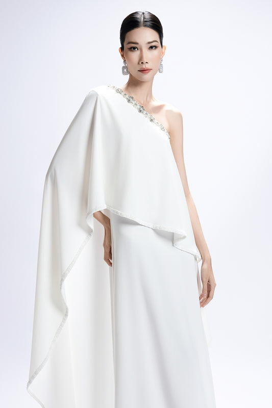 Ysabel One Shoulder Bead Maxi Dress