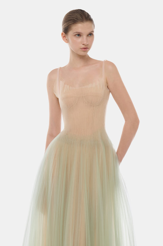 Celestine Sweetheart Gathering Maxi Dress