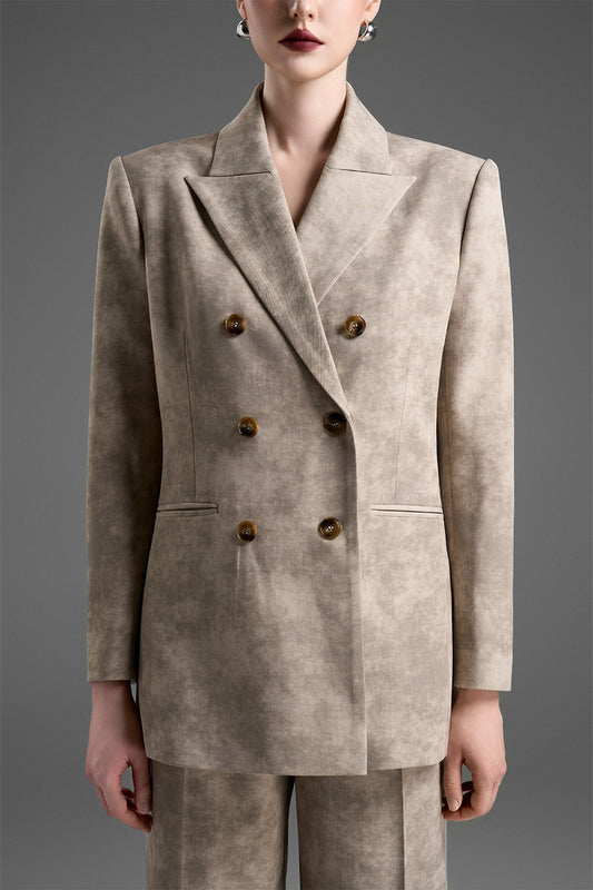 Lilia V-Neck Tweed Blazer