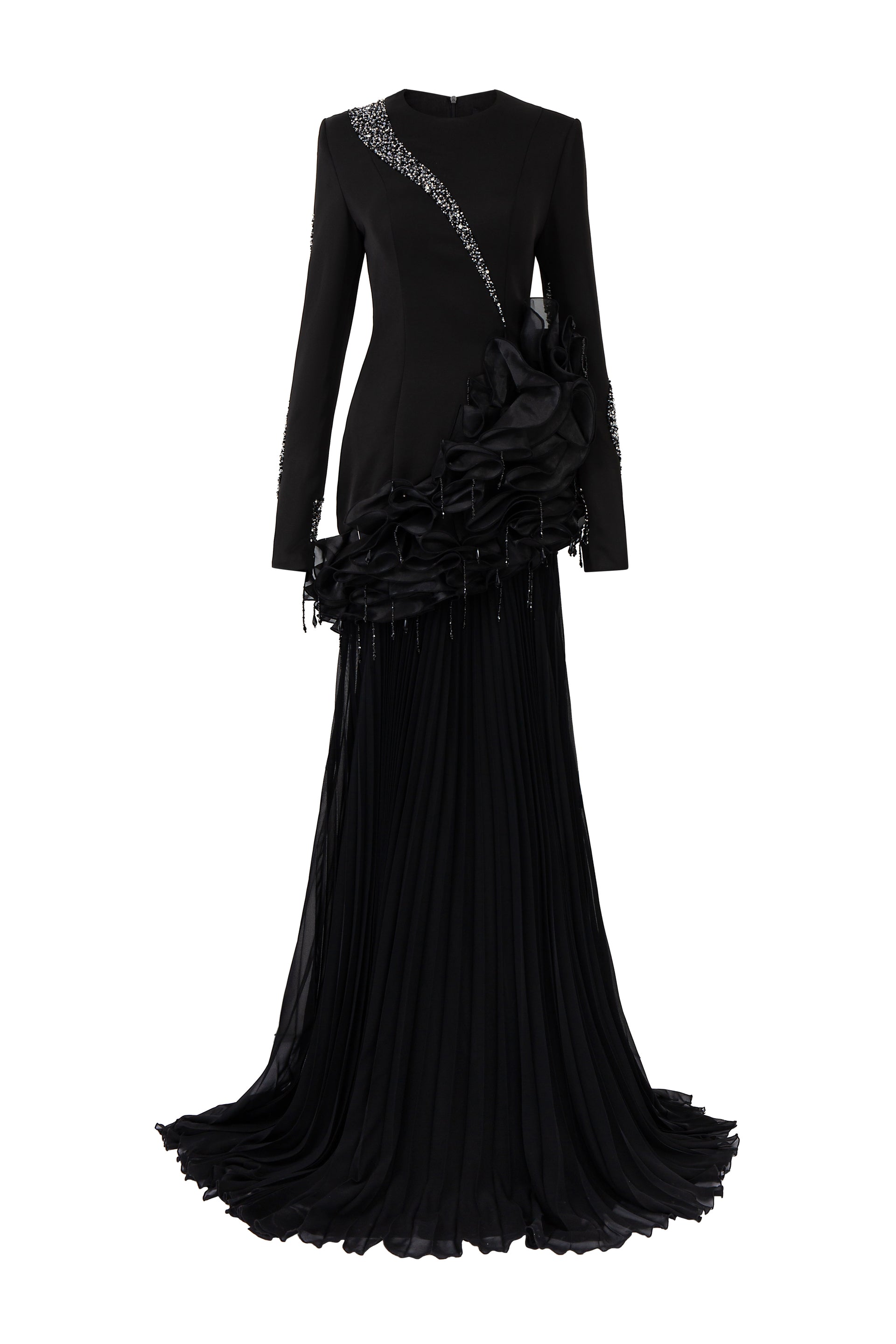 chinese dress ladies Rhoda Purple Maxi Dress With Beaded Fringing  Frock and Frill