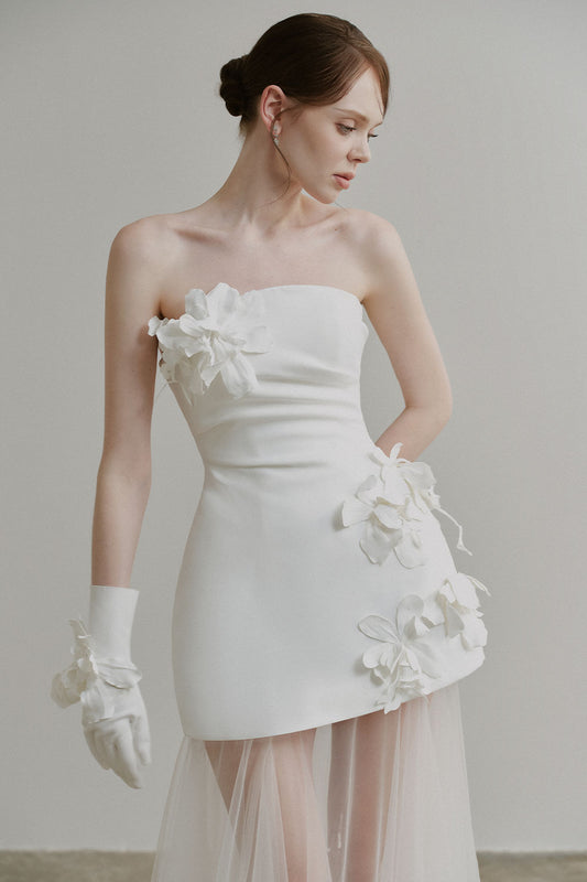 Jesse Flower Applique Gloves