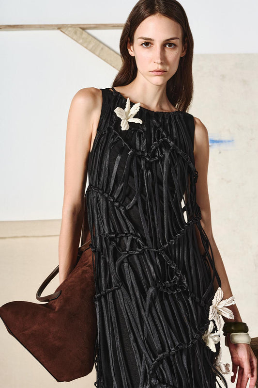 Freyja Straight Sleeveless Organza Maxi Dress