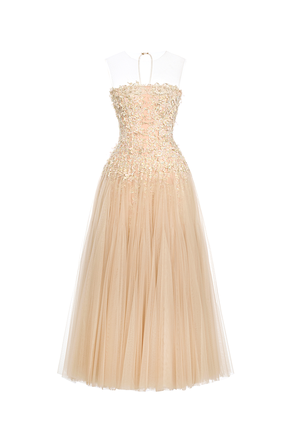 Pastel Beaded Lace Midi Dress S Pastel Beaded Lace Midi Dress S