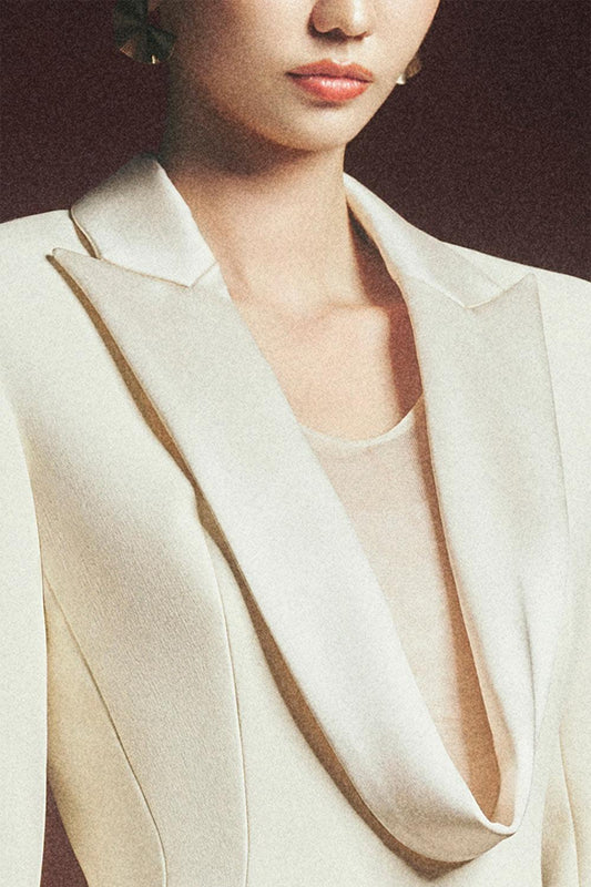 Miranda Sheath Peak Lapel Polyester Floor Length Dress