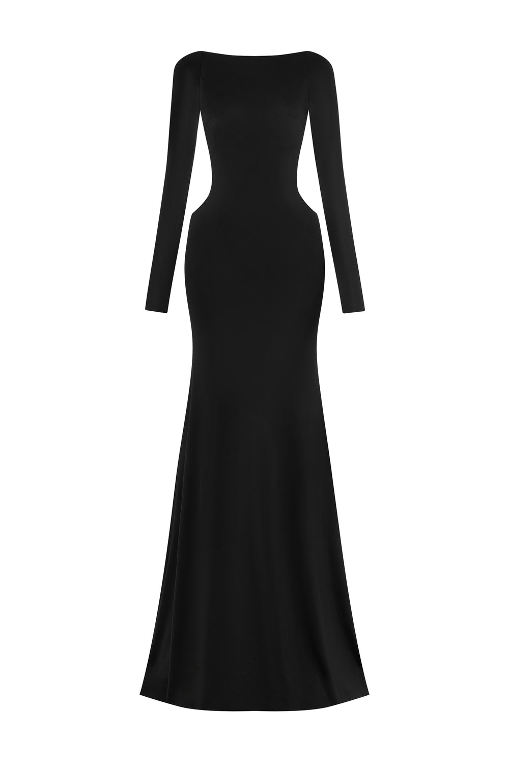 knee length dresses for ladies Women's Eireza Mermaid Boat Neck Spandex Floor Length Dress Customize Black Mean Blvd