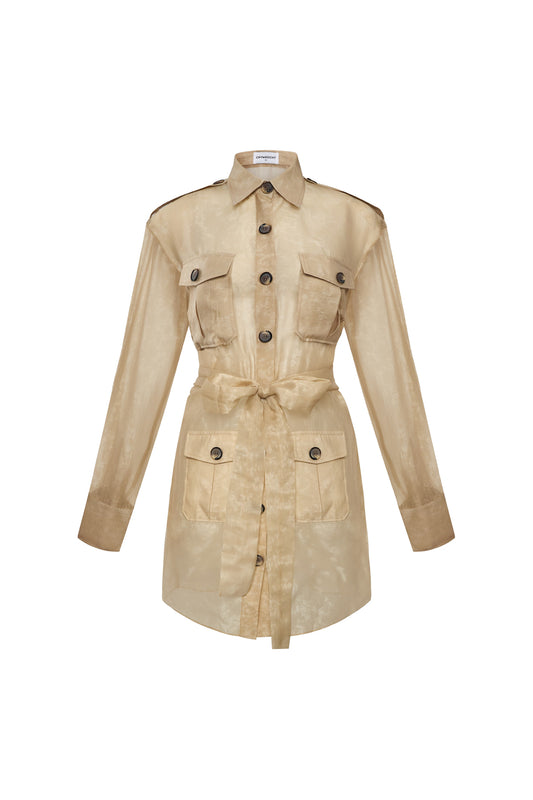 Nomade Collared Button Mini Dress