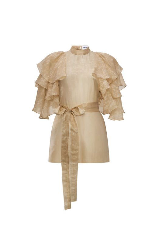 Shella Blouson Ruffle Top