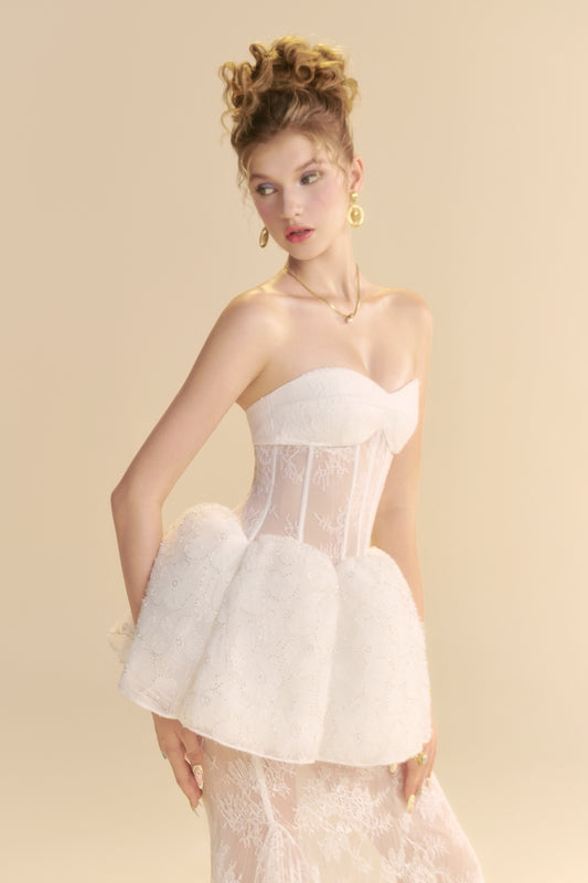 Ameline Mermaid Draped Maxi Dress - MEAN BLVD