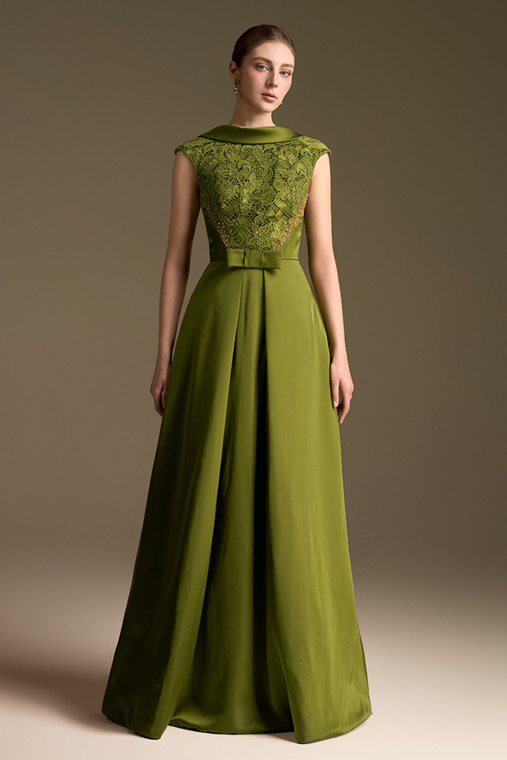 boat neck maxi dress Women's Aurore Boat Neck Maxi Dress Olive XS/S/M/L/XL/XXL/Customize MEAN BLVD, Olive / XS