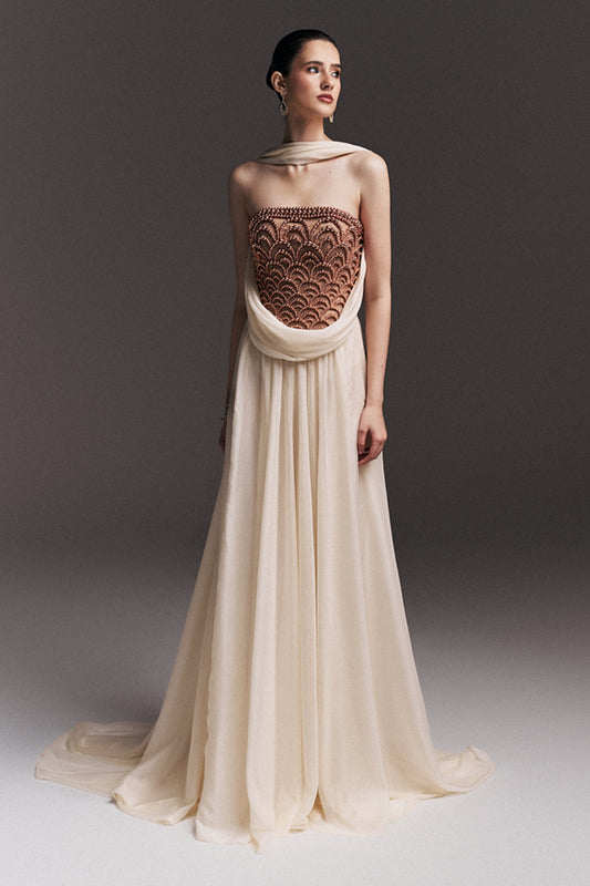 Callista Scarf Bead Maxi Dress - MEAN BLVD