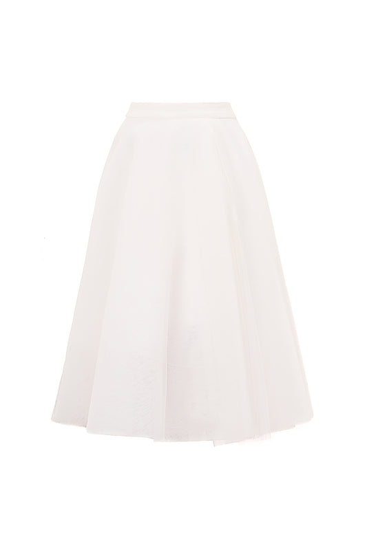 Sophia A-line Flared Tulle Midi Skirt