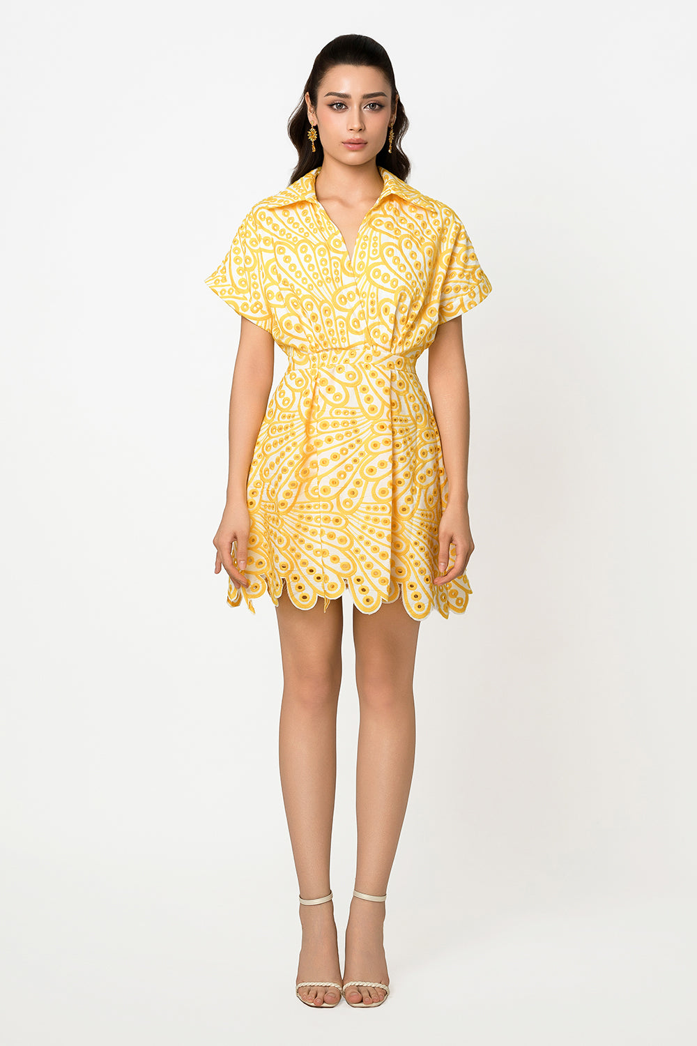 Women's Celeste A-line Mini Dress Yellow S/M/L/XL/XXL MEAN BLVD Yellow / L