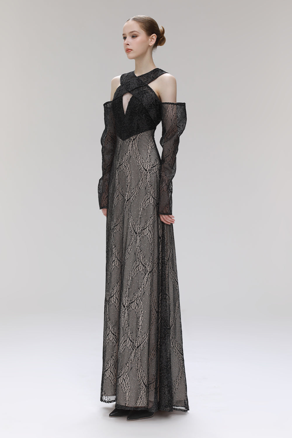 Women's Desiderium Butterfly Sleeve Maxi Dress 1/2/Customize Black MEAN BLVD Black / 2 Women's Desiderium Butterfly Sleeve Maxi Dress 1/2/Customize Black MEAN BLVD Black / 2