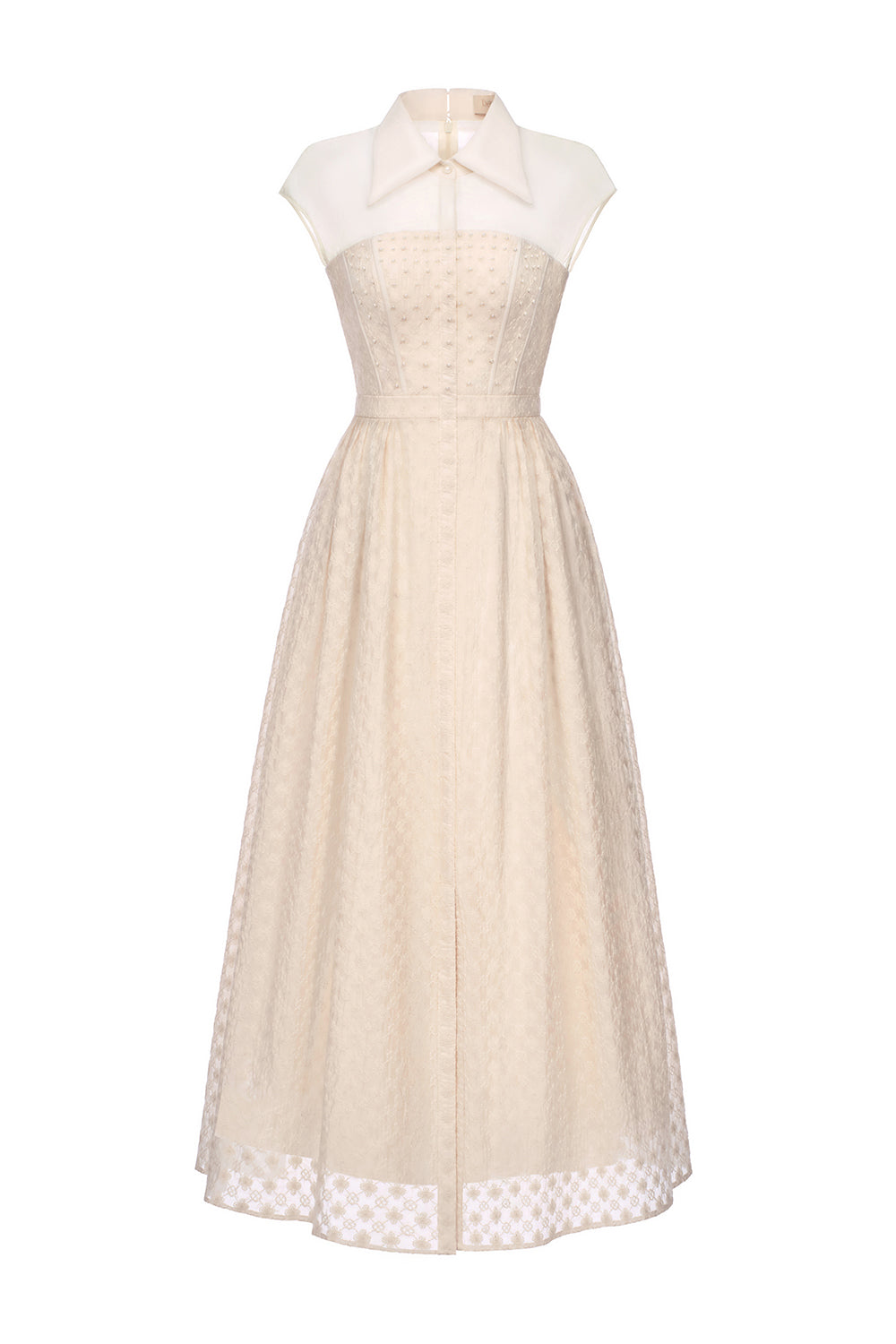 Women's Mariella A-line Cap Sleeved Polyester Blend Maxi Dress S/M/L/XL/Customize Light Beige MEAN BLVD Women's Mariella A-line Cap Sleeved Polyester Blend Maxi Dress S/M/L/XL/Customize Light Beige MEAN BLVD