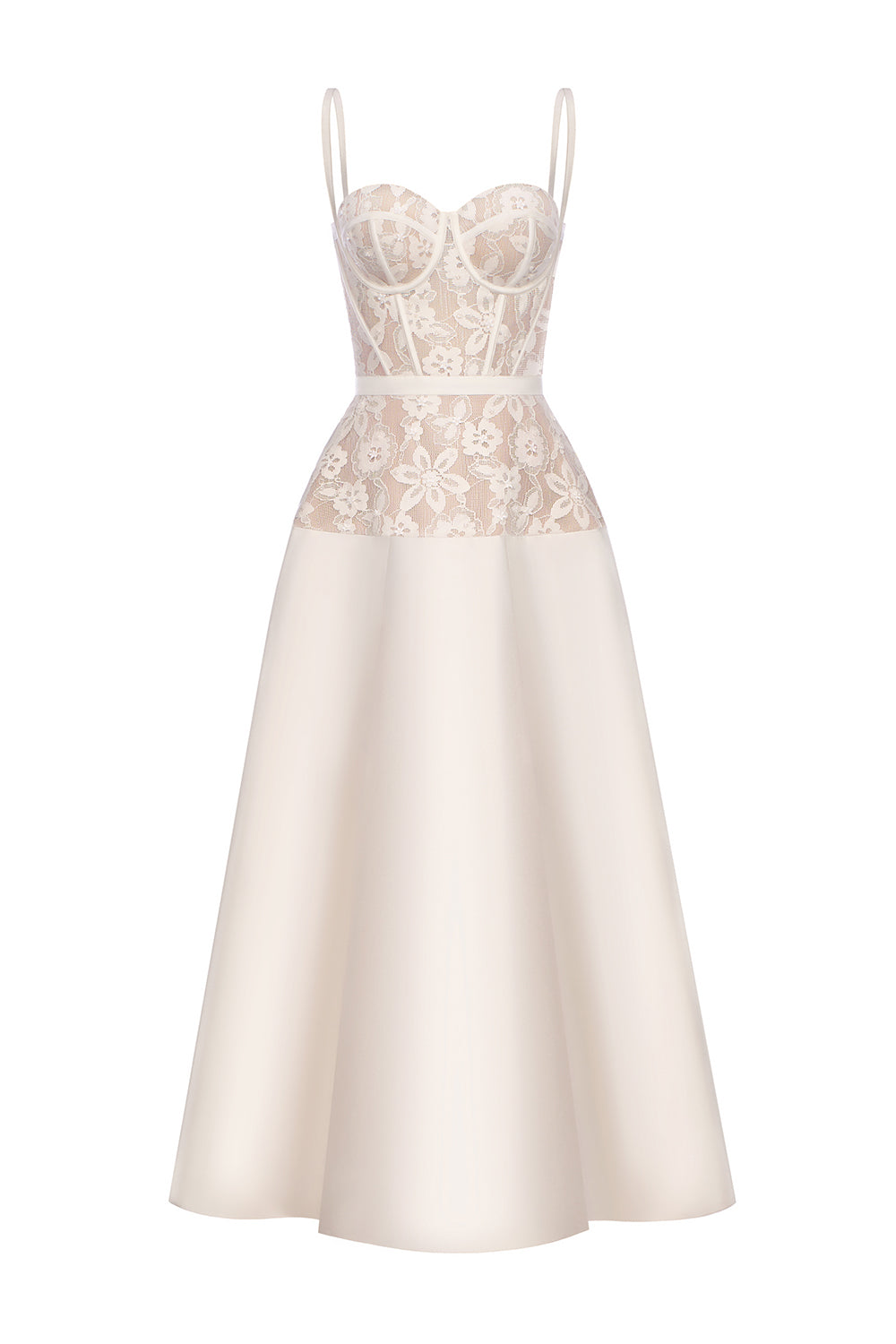 cup midi dress Farm Rio Women's Botanical Beauty Laces Cup Midi Dress