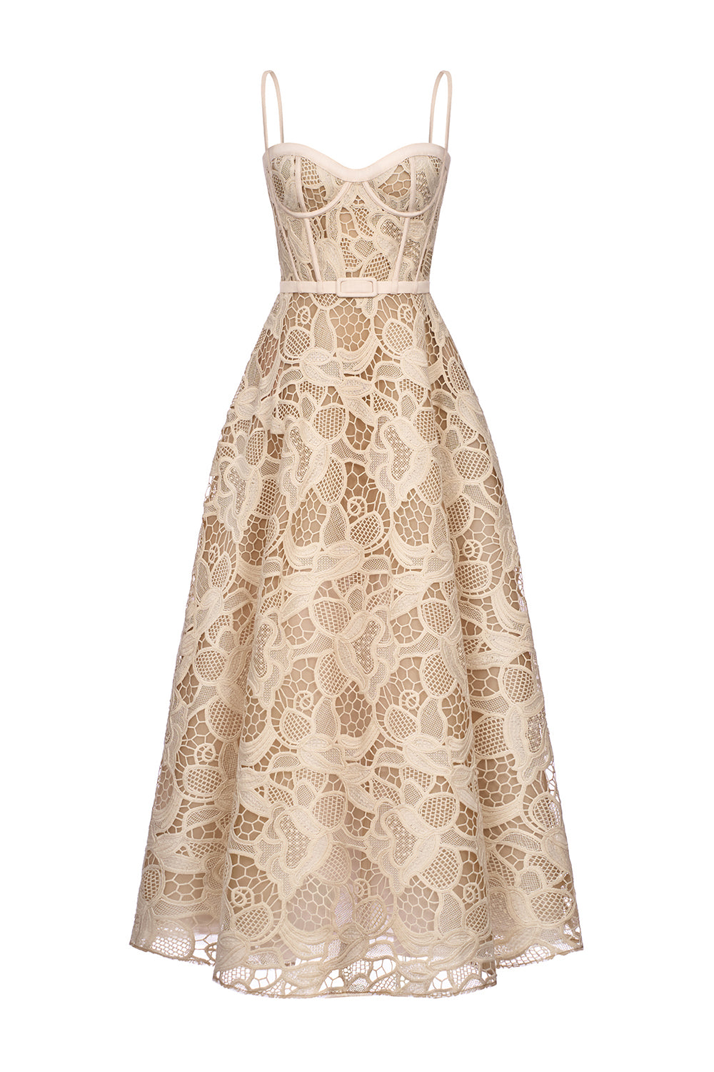 Women's Contessa A-line Spaghetti Strap Silk Lace Midi Dress S/M/L/XL/Customize Beige Sand MEAN BLVD Women's Contessa A-line Spaghetti Strap Silk Lace Midi Dress S/M/L/XL/Customize Beige Sand MEAN BLVD