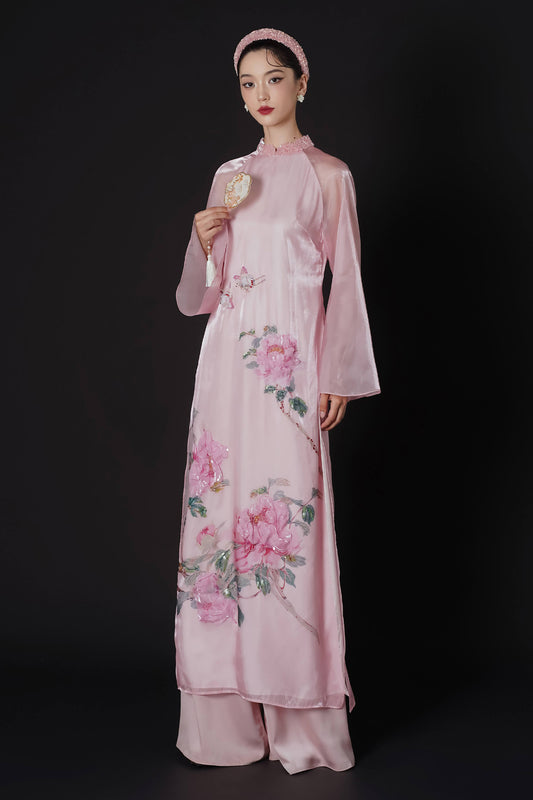 Diep Chi Straight Embroidery Ao Dai Set - MEAN BLVD