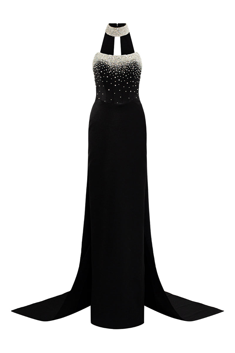 Women's Dream Sheath Rhinestone Maxi Dress XS/S/M/L/XL/XXL/Customize  Black/Deep Red/Light Beige/Pale Pink MEAN BLVD