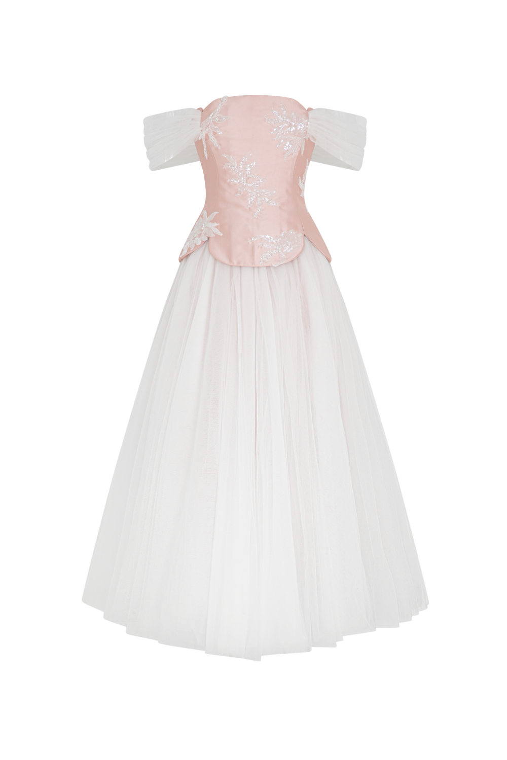 pink off the shoulder sequin dress Women's Elarose Off-Shoulder Sequin Midi Dress XS/S/M/L/XL/Customize Pastel  Pink & White MEAN BLVD