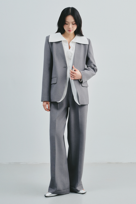 Euphemia V-Neck Twill Blazer - MEAN BLVD