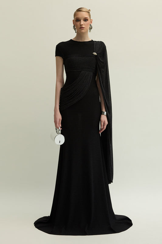 Freya Mermaid Draped Maxi Dress - MEAN BLVD