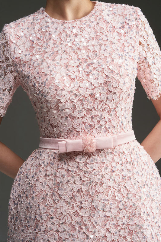 Gianna Short sleeves Lace Mini Dress - MEAN BLVD