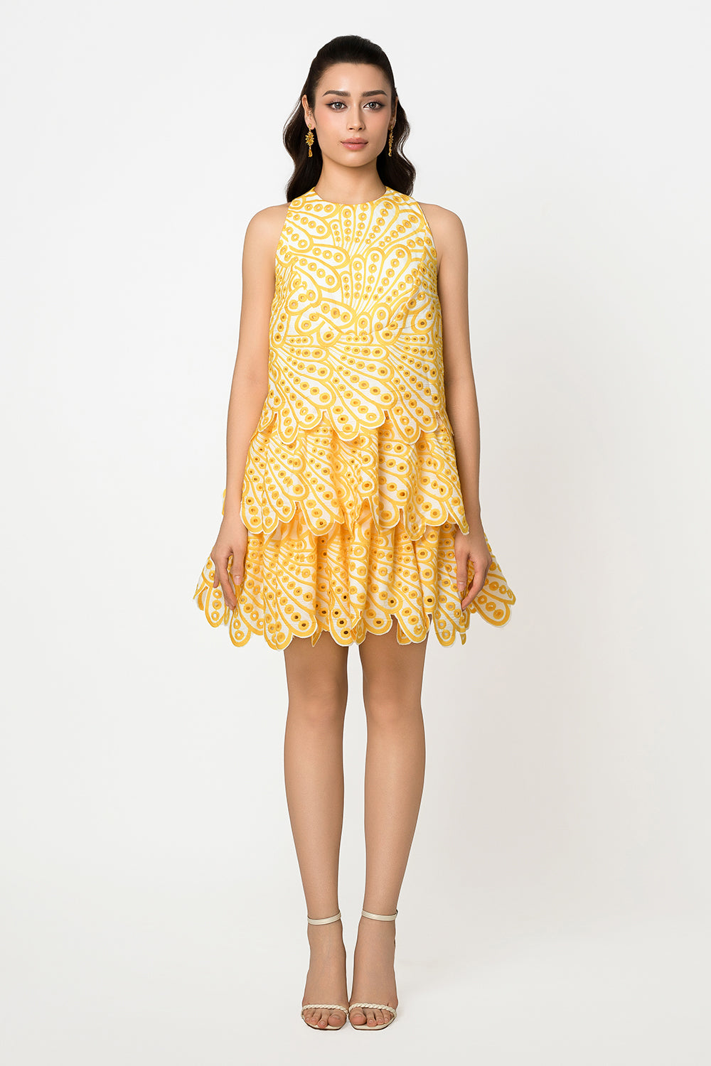 mini dress xxl Women's Hyaline Babydoll Mini Dress Yellow S/M/L/XL/XXL MEAN BLVD Yellow / S
