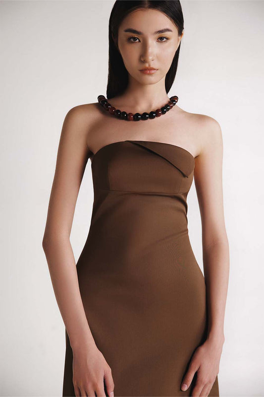 Giai A-line Sleeveless Twist Cotton Maxi Dress