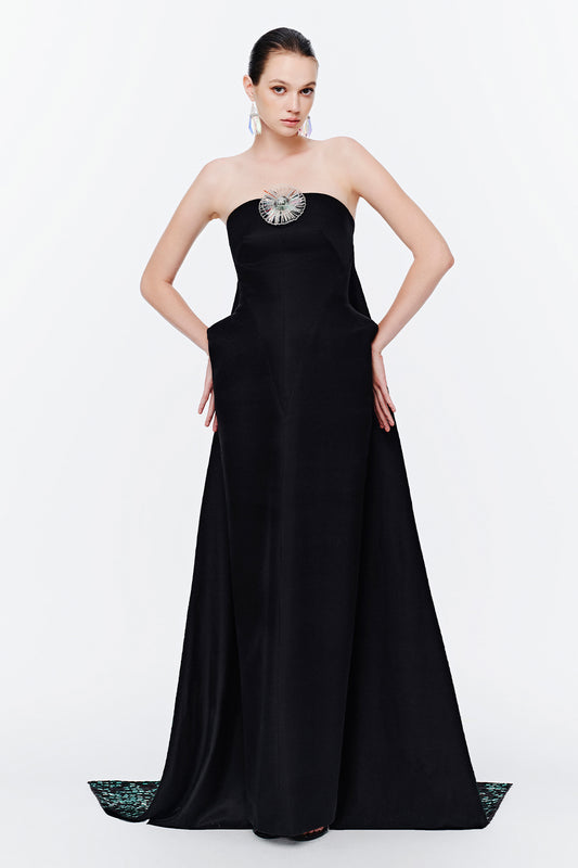 Kallie A-line Applique Maxi Dress - MEAN BLVD