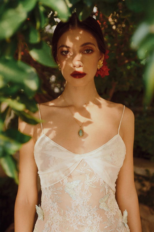 Diana Drop Waist Ruffle Layer Voile Knee-length Dress