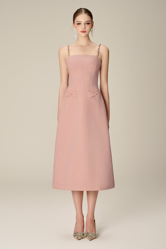 Lestia A-line Camisole Polycotton Calf Length Dress