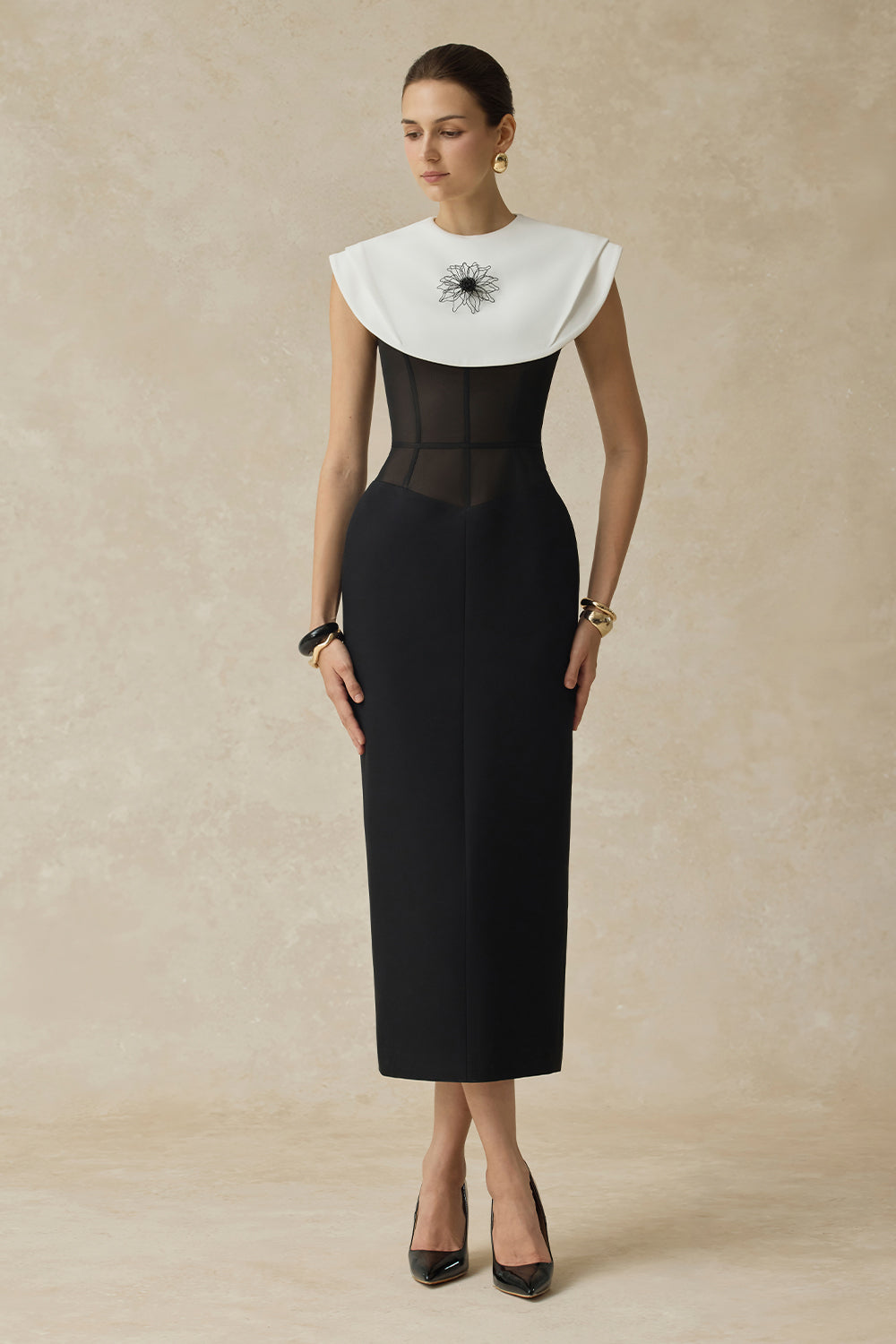 Women's Lani Pencil Cap Sleeves Midi Dress XS/S/M/L/XL/Customize Black MEAN BLVD Women's Lani Pencil Cap Sleeves Midi Dress XS/S/M/L/XL/Customize Black MEAN BLVD